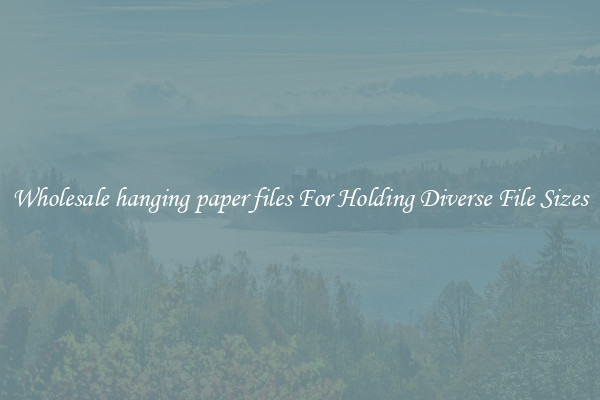 Wholesale hanging paper files For Holding Diverse File Sizes