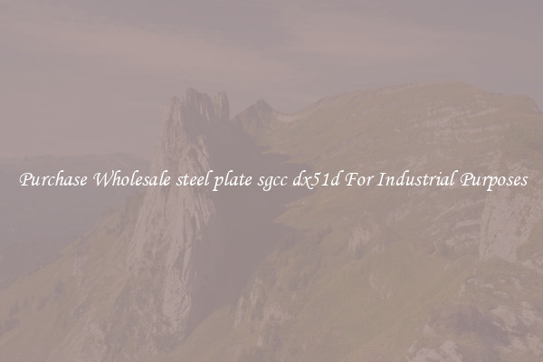 Purchase Wholesale steel plate sgcc dx51d For Industrial Purposes