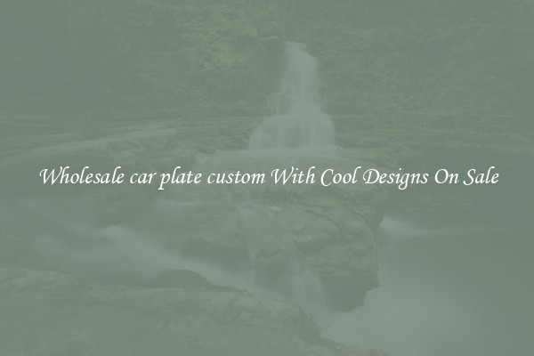 Wholesale car plate custom With Cool Designs On Sale