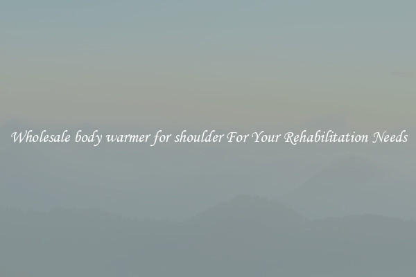 Wholesale body warmer for shoulder For Your Rehabilitation Needs