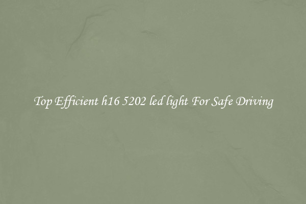 Top Efficient h16 5202 led light For Safe Driving