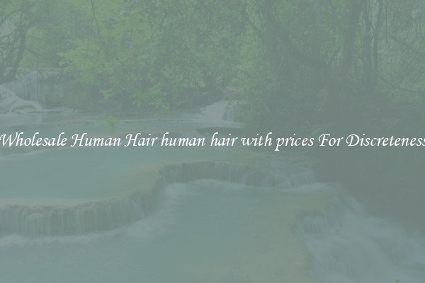 Wholesale Human Hair human hair with prices For Discreteness