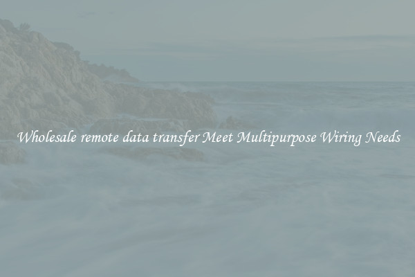 Wholesale remote data transfer Meet Multipurpose Wiring Needs