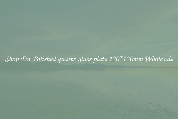 Shop For Polished quartz glass plate 120*120mm Wholesale