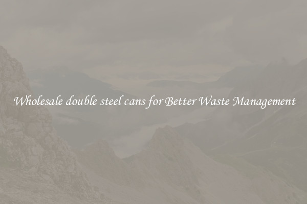 Wholesale double steel cans for Better Waste Management