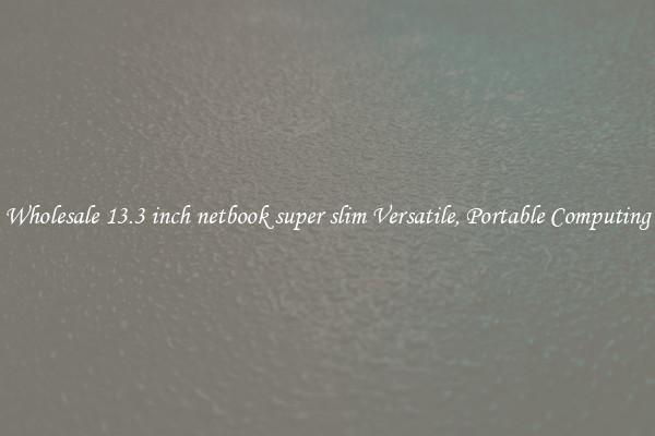 Wholesale 13.3 inch netbook super slim Versatile, Portable Computing