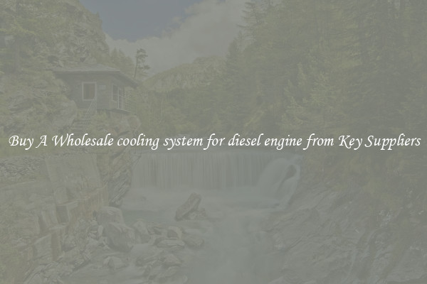 Buy A Wholesale cooling system for diesel engine from Key Suppliers