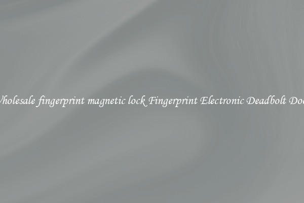 Wholesale fingerprint magnetic lock Fingerprint Electronic Deadbolt Door 