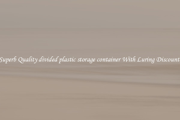 Superb Quality divided plastic storage container With Luring Discounts